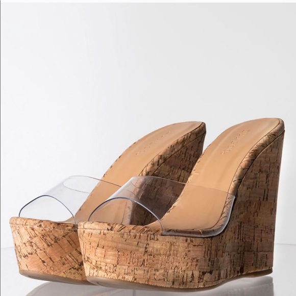 🔥HOT “Sahara” Clear  cork wedge - Picture 6 of 9